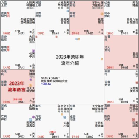 流年夫妻宮2023|2023紫微斗數流年運勢：命盤紫微坐卯、辰、已、午。